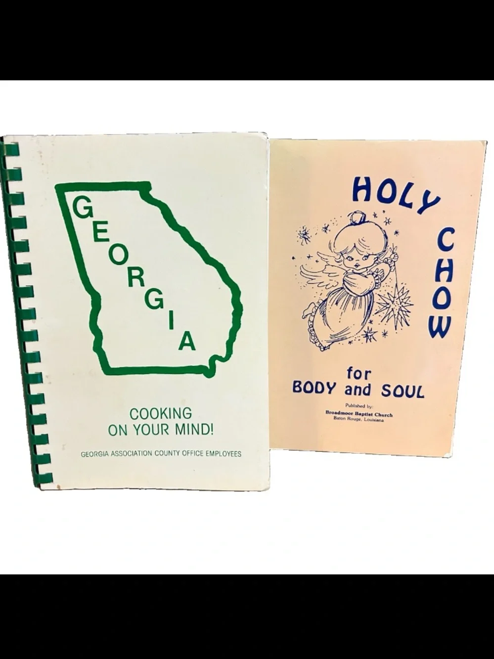 Vintage Southern Community, Cookbooks Lot Oh 2 Spiral Bound Local Recipes
